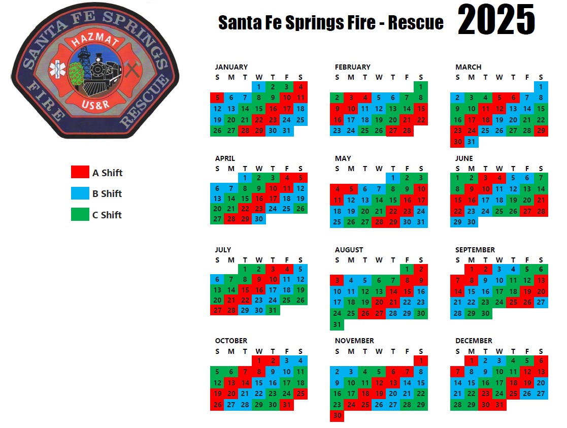 2025 Shift Calendar